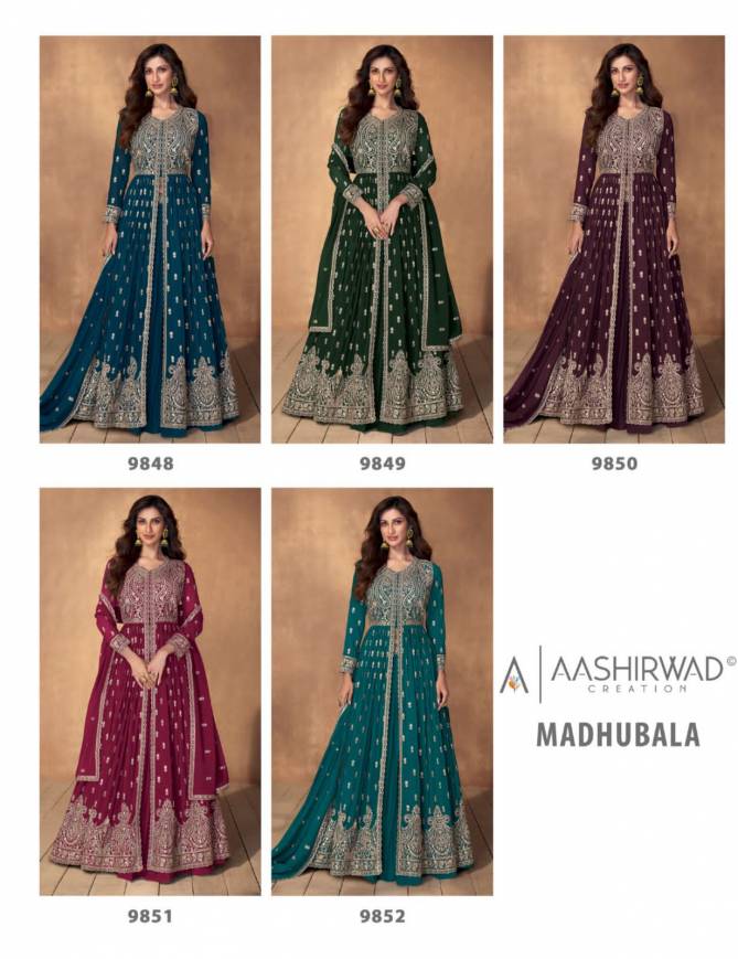Madhubala By Aashirwad Georgette Designer Readymade Suit Catalog
